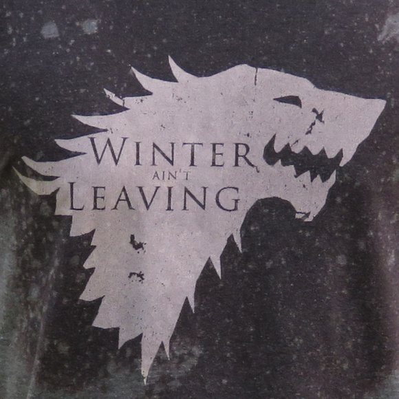Game of Thrones Stark Wolf Winter Bleach Tee sz M - Picture 3 of 6